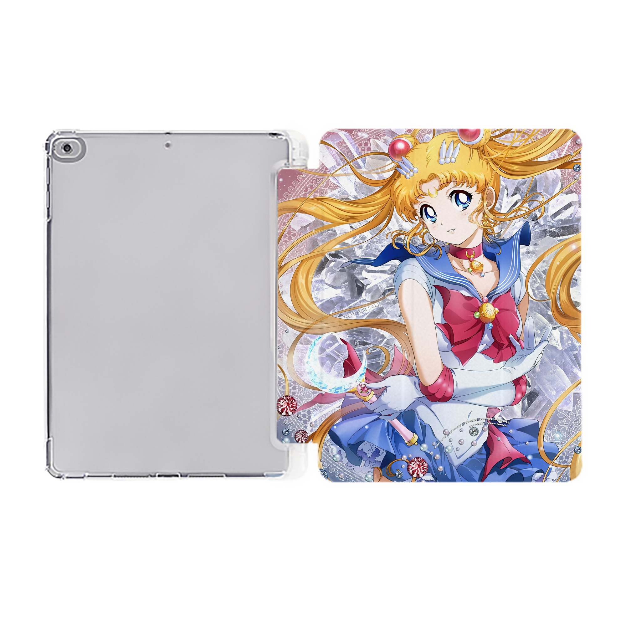 （画像用） 美少女戦士セーラームーン Sailor Moon IPad ケース ペン収納付き 三つ折りスタンド PUレザー×シリコン 対応機種9.5/10.5/10.9インチ